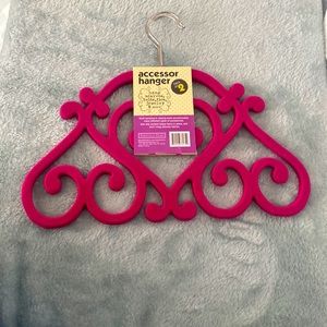 Sheffield Pink Accessory Hanger pack of two for scarves belts ties jewelry etc.